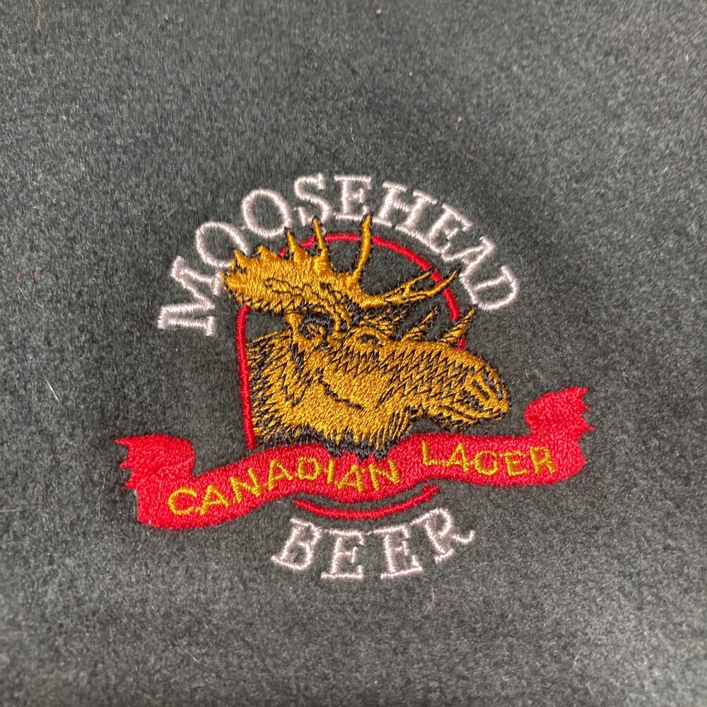 Moosehead Canadian Lager Beer Varsity Jacket XXL Green Wool Brown Leather USA - Picture 3 of 15
